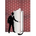 PORTE MET OUVERTURE GAUCHE  EXT NOIRE MAT  2050x960 mm  MT010  U986313