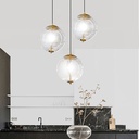 LAMPE SUSPENDUL520xD250mm - HXD00049-3-GD AVEC LAMPE LED G9 (RITL)