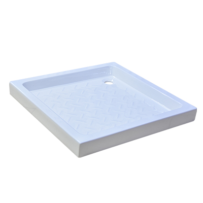 RECEVEUR DE DOUCHE PORCELAINE CARREE  L. 900 x W. 900 x H. 100 mm Ø65 mmBLANCHE 1010104028