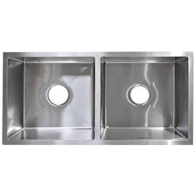 EVIER INOX  DOUBLE BAC AVEC SIPHON L 870 x W 440 x H 200 mm 3MM 1020201019