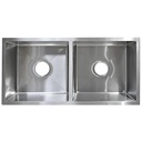 EVIER INOX  DOUBLE BAC AVEC SIPHON L 870 x W 440 x H 200 mm 3MM 1020201019