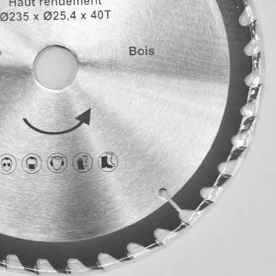 LAME DE SCIE CIRCULAIRE Ø235 mm xØ25.4MMx40T BOIS  U954306 N*
