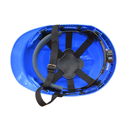 CASQUE DE CHANTIER AVEC BANDE ANTI TRANSPIRATION CERTIFIER EN BLEU (NGL)