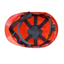 CASQUE DE CHANTIER AVEC BANDE ANTI TRANSPIRATION CERTIFIER EN ROUGE (NGL)