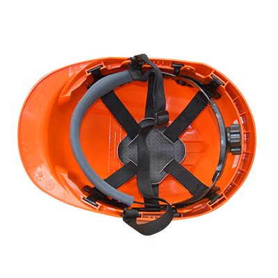 CASQUE DE CHANTIER AVEC BANDE ANTI TRANSPIRATION CERTIFIER EN ORANGE (NGL)