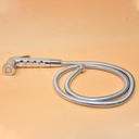 DOUCHETTE WC FELIX (CHROME-CHROME) - SUPPORT CHROMÉ - TUYAU INOX CHROME 1/2' 125cm - IZYAPI   21 0117