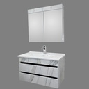LAVABO MEUBLE +MIROIR France   80 CM 90-1180  (CLK)TURQUIE 3 ELMTS
