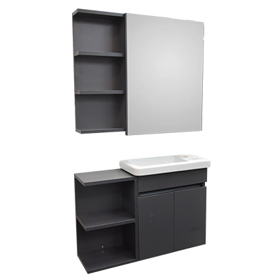 LAVABO MEUBLE +MIROIR NIGERIA  75 CM 90-1198  (CLK)TURQUIE 3 ELMTS