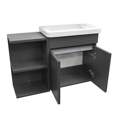 LAVABO MEUBLE +MIROIR NIGERIA  75 CM 90-1198  (CLK)TURQUIE 3 ELMTS