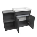LAVABO MEUBLE +MIROIR NIGERIA  75 CM 90-1198  (CLK)TURQUIE 3 ELMTS