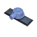 SIPHON SOL RECTANGLE  SS304 L. 30 x W. 10 x H. 6 cm, outlet Ø50 mm. Dark grey color, 
 1010108012