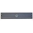SIPHON SOL RECTANGLE  SS304 L. 50 x W. 10 x H. 6 cm, outlet Ø50 mm. Dark grey  color, 
 1010108014