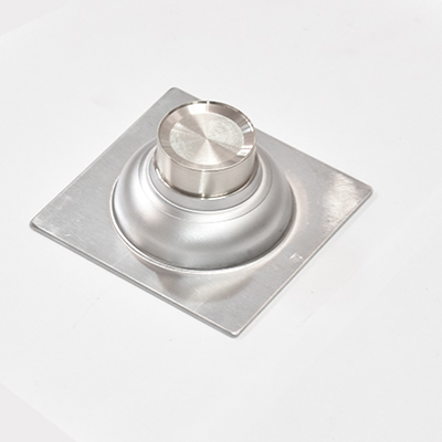 SIPHON DE SOL INOX 100x100MM ∅ 40MM SORTIE VERTICAL  M023181