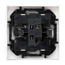 INTER DOUBLE ALL 10AX 250V  COMPLET ENC 1P 2MOD  URBNO LEGRAND UB2020WH