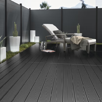 LAME DE TERRASSE NOIR CE ODF-2850x140x25mm CE light grey color 2081102031