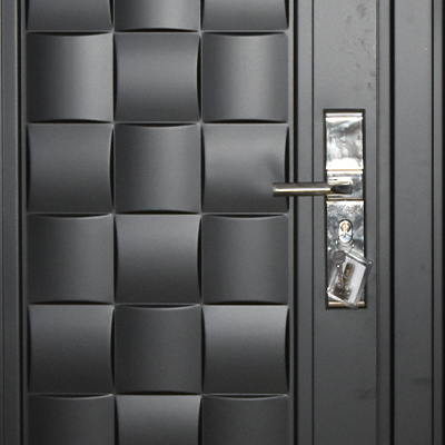 PORTE MÉTALLIQUE XD-088 2050X1200 MM, NOIR MAT  OUVERTURE GAUCHE, INTÉRIEUR 120° AVEC JUDAS U986327