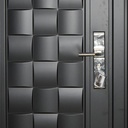 PORTE MÉTALLIQUE XD-088 2050X1200 MM, NOIR MAT  OUVERTURE GAUCHE, INTÉRIEUR 120° AVEC JUDAS U986327