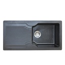 EVIER QUARTZ SIMPLE BAC NOIR  18X36 AVEC ACCESSOIRES  (UE)