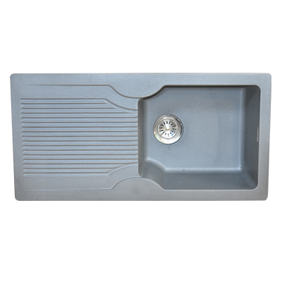 EVIER QUARTZ SIMPLE BAC GRIS 18X36 AVEC ACCESSOIRES  (UE)