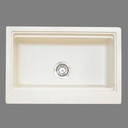 EVIER QUARTZ SIMPLE BAC BLANC (710x480x210mm) 28.5X19 14kg(UE)