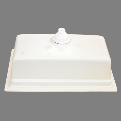 EVIER QUARTZ SIMPLE BAC BLANC (710x480x210mm) 28.5X19 14kg(UE)