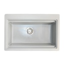 EVIER QUARTZ SIMPLE BAC GRIS  (710x480x210mm) 28.5X19X8 AVEC ACCESSOIRES  14kg  (UE)