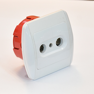 PRISE TV BLANC KG815TM MZ8824 AVEC BOITIER  (DSTK)(40)