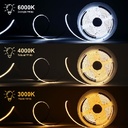 RUBAN LED COB, 6000K 8mm-COB-320D-DC24V 12W/M IP20 (10M)