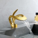 MITIGEUR LAVABO CARTHOUCHE CERAMIQUE Ø 40MM 2FLEXIBLES A2 (304)  DORÉ 2110202452