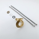 MITIGEUR LAVABO CARTHOUCHE CERAMIQUE Ø 40MM 2FLEXIBLES A2 (304)  DORÉ 2110202452