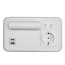 APPLIQUE MURALE  AVEC PRISE EUROPÉENNE LED 3+3W 85-285V 50/60HZ 4500K B-161 Left-WH