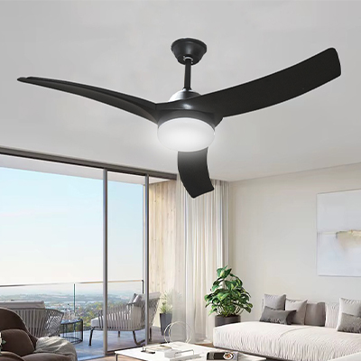 VENTILATEUR DE PLAFOND AVEC LUMIÈRE AC90-265V90W 52" (132 CM) YZ-F3-52-B+COM