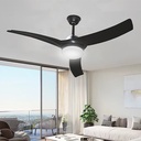 VENTILATEUR DE PLAFOND AVEC LUMIÈRE AC90-265V90W 52" (132 CM) YZ-F3-52-B+COM