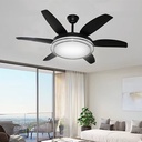 VENTILATEUR AVEC LUMIÈRE LED 90-265V  52" (132 CM), 120W 1807 +COM
