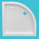 RECEVEUR DE DOUCHE CÉRAMIQUE  SECTORIELLE L. 800 X W. 800 X H. 100 MM  BLANCHE Ø65 MM 1010104042