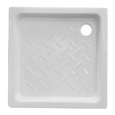 RECEVEUR DE DOUCHE CÉRAMIQUE  CARRÉE L. 800 X W. 800 X H. 100 MM  BLANCHE Ø65 MM 1010104041