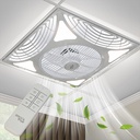 Ventilateur plafonier avec LED 75W (60x60) 220-240V 50/60Hz +commande  VIN-1214  84145910