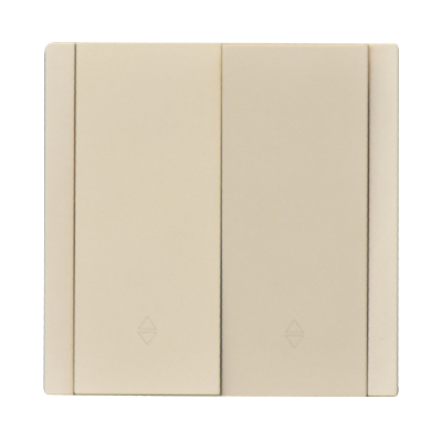 INTERRUPTEUR DOUBLE VA -ET-VIENT  ENCASTRABLE ULTRA-MINCE 10A, 230V~,  TB / TB4 OR 1050301007