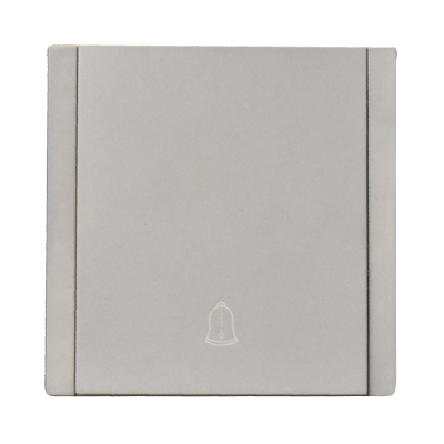 POUSSOIR SONNERIE ENCASTRABLE ULTRA-MINCE 10A, 230V~ TB / TB5 GRIS CLAIR 1050301010