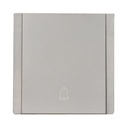 POUSSOIR SONNERIE ENCASTRABLE ULTRA-MINCE 10A, 230V~ TB / TB5 GRIS CLAIR 1050301010