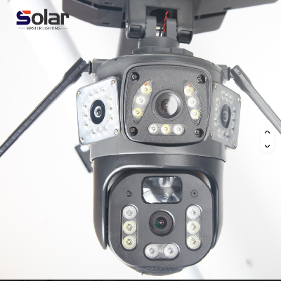 LAMPADAIRE SOLAIRE LED AVEC CAMÉRA INTEGRÉE  IP65, 300 W, 9000K, CAMÉRA,WI-FI,CARTE SD 512 G.o(Non incluse) CAPTEUR MOUVEMENT PIR 1050204093