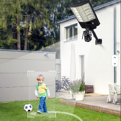 LAMPADAIRE SOLAIRE LED AVEC CAMÉRA INTEGRÉE  IP65, 300 W, 9000K, CAMÉRA,WI-FI,CARTE SD 512 G.o(Non incluse) CAPTEUR MOUVEMENT PIR 1050204093