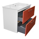 LAVABO MEUBLE+MIR+ COL 80CM ROUGE CORAIL 3022/2939/3000/3028/1320 ESP