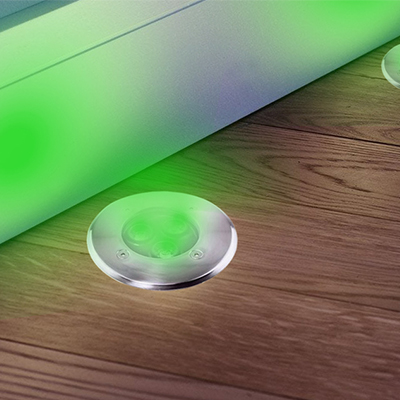 SPOT ENCASTRE AU SOL LED IP67 3x1 W CE & RoHS green 1050203146