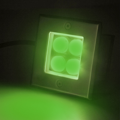 SPOT ENCASTRE AU SOL LED IP67 4x1 W CE & RoHS green 1050203152