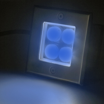 SPOT ENCASTRE AU SOL LED IP67 4x1 W CE & RoHS blue 1050203153