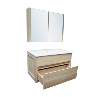 LAVABO  MEUBLE + MIROIR (2 ELMTS)  80 x 46 x 48 cm  1010301065