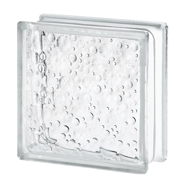 BRIQUE DE VERRE 19x19x8cm WATER BUBBLE =Crown Bubble PRIX NET