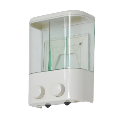 DISTRIBUTEUR SAVON DBL BAC 300 A /BLANC