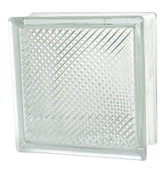 BRIQUE DE VERRE 19x19x8cm OBLIQUE LINE PRIX NET